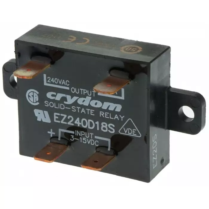SENSATA/CRYDOM Solid State Relay EZ Series 18 A RMS Load Panel Mount 280 V 15 DC Control, EZ240D18S