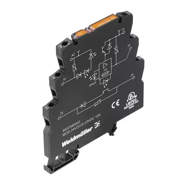Weidmuller MOS Series Solid State Relays DIN Rail Mount 10 A Load Current Rating, 8937940000