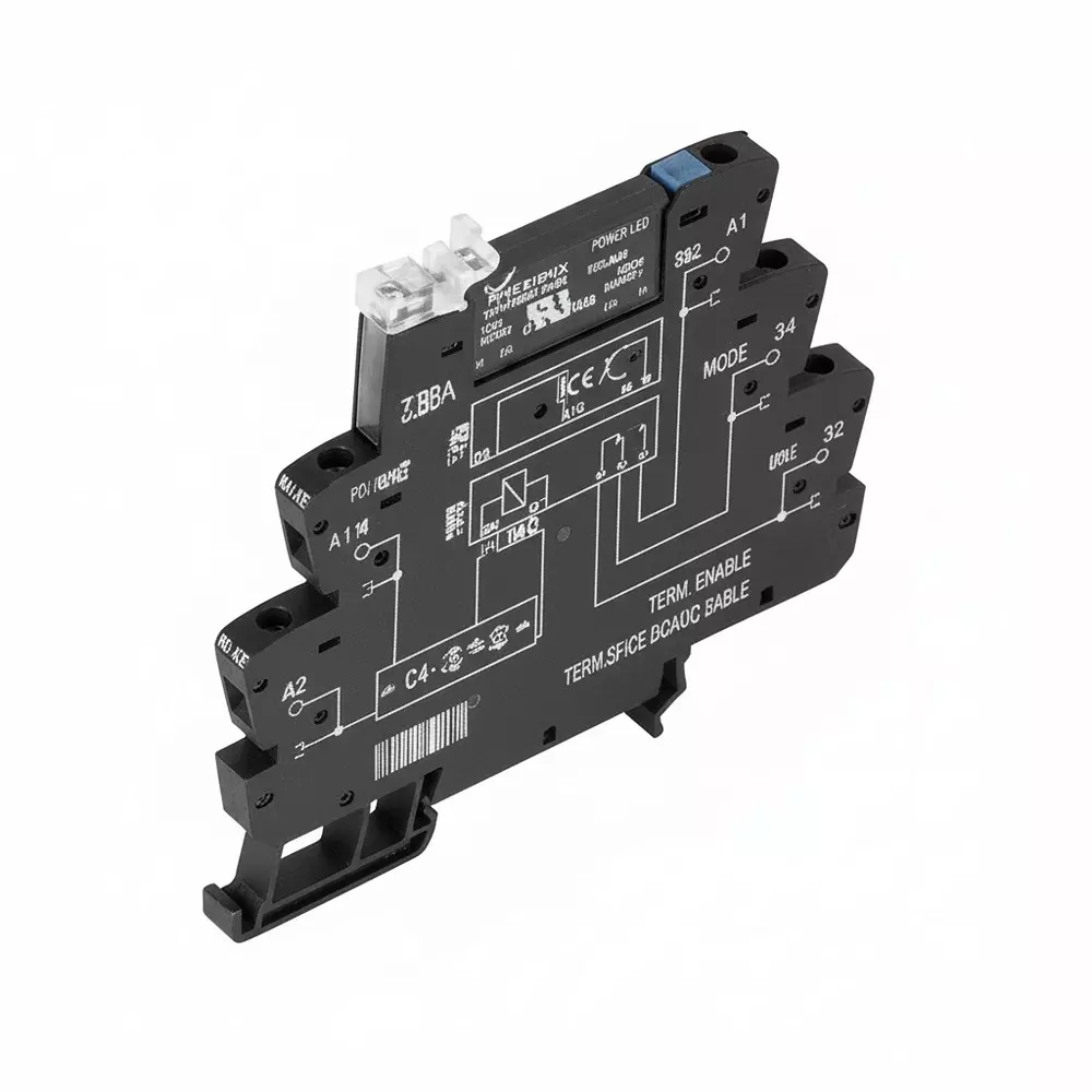 Weidmuller Solid State Relays Terminal Block DIN Rail Mount 100 mA Load Current Rating, 1126940000