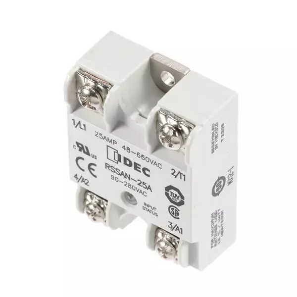 IDEC Solid State Relay Panel Mount 25 Amp 1 Form A (SPST-NO) 48 to 660 V AC, RSSAN-25A
