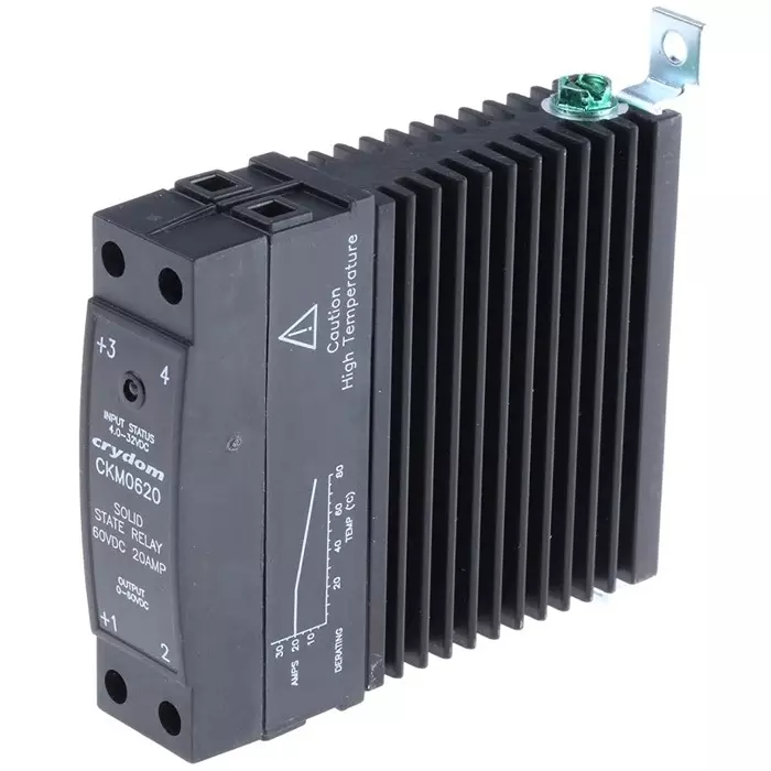 SENSATA/CRYDOM Solid State Relay CKM Series 20 A Load DIN Rail Mount 60 V 32 Control, CKM0620