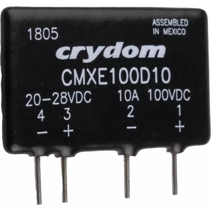 SENSATA/CRYDOM Solid State Relay 10 A Load PCB Mount 100 V DC 28 Control, CMXE100D10