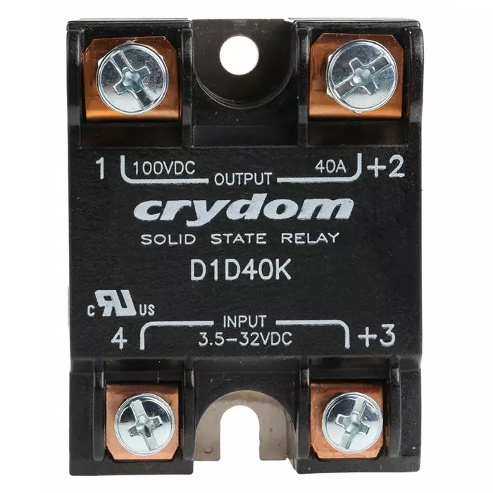 SENSATA/CRYDOM Solid State Relay 1-DC Series 40 A dc Load Panel Mount 100 V 32 Control, D1D40K