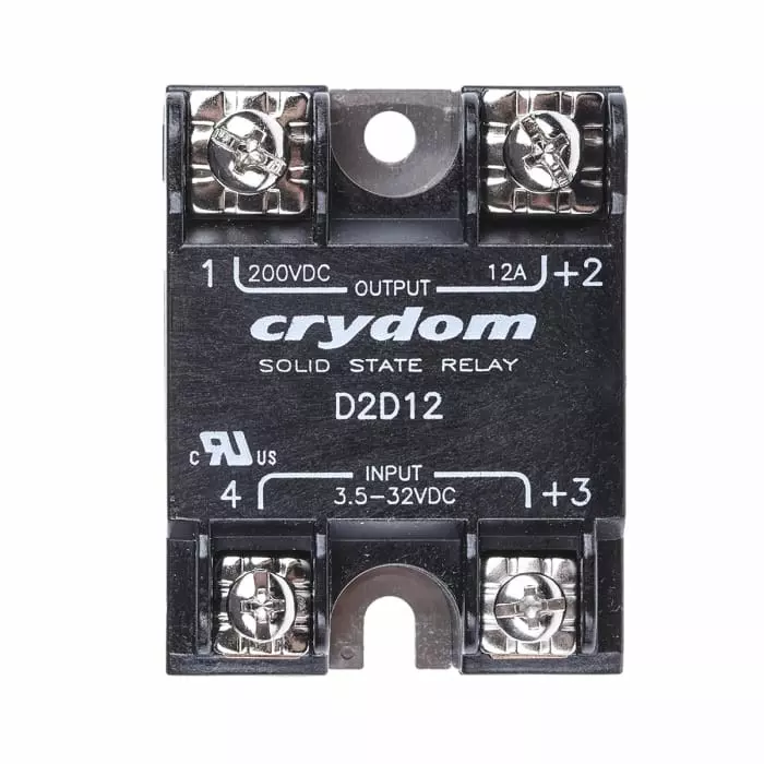 SENSATA/CRYDOM Solid State Relay 1-DC Series 12 A Load Surface Mount 200 V 32 Control, D2D12