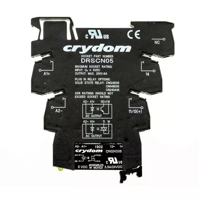 SENSATA/CRYDOM Solid State Interface Relay 12 V DC Control 3.5 A Load DIN Rail Mount, DRA-CN024D05