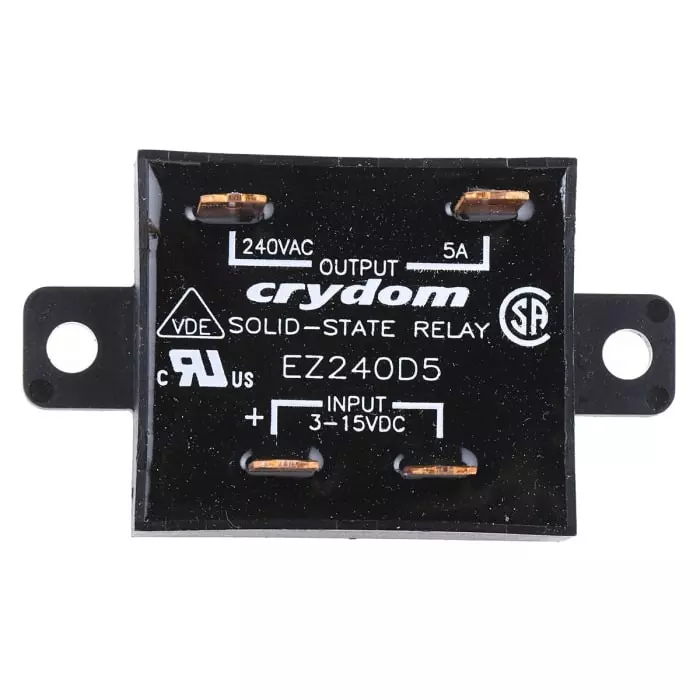 SENSATA/CRYDOM Solid State Relay EZ Series 5 A RMS Load Panel Mount 280 V 15 DC Control, EZ240D5