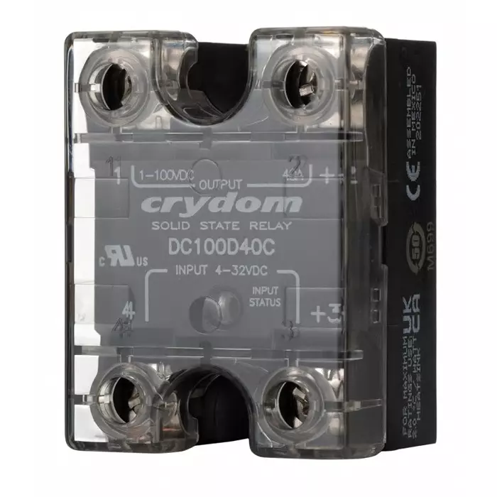 SENSATA/CRYDOM Solid State Relay PowerPlus DC Series 40 A Load Surface Mount 72 V 32 Control, DC100D40C