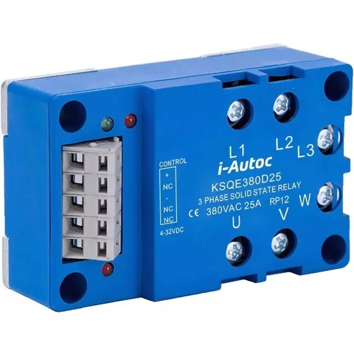 I-Autoc Solid State Relay 25 A Load Panel Mount 440 V AC Load 280 V AC Control, KSQE380A25