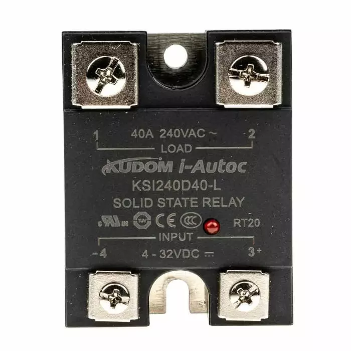 I-Autoc KSI Series Solid State Relay 40 A Load Panel Mount 280 V AC Load 32 V DC Control, KSI240D40-L