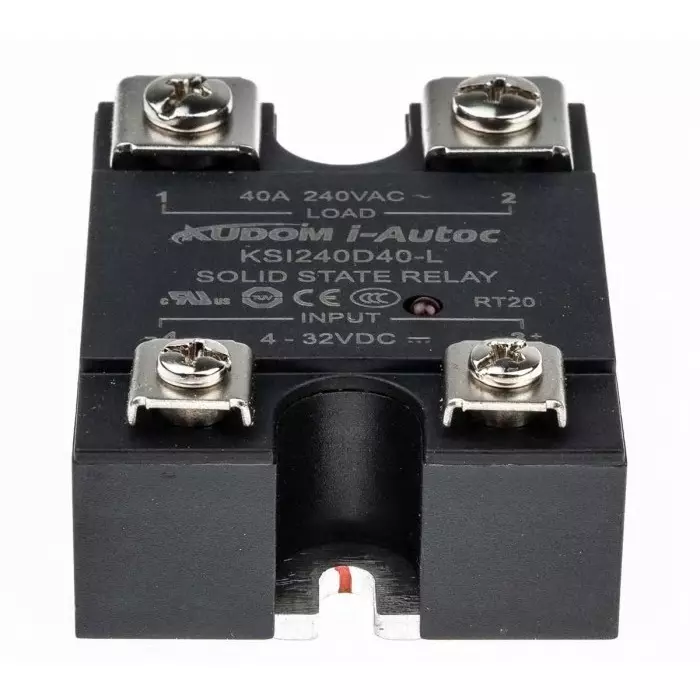 I-Autoc KSI Series Solid State Relay 40 A Load Panel Mount 280 V AC Load 32 V DC Control, KSI240D40-L