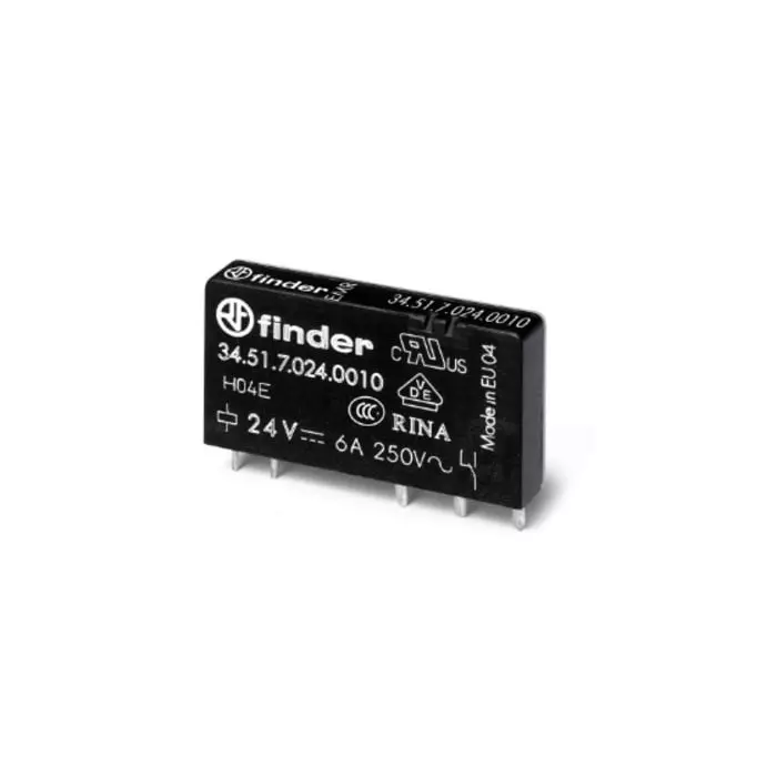 Finder 34 Series Industrial Relay PCB Mount Plug In, 345170244310