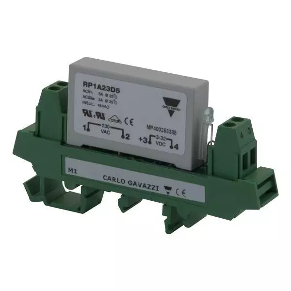 Carlo Gavazzi RP1D Series Solid State Relays DIN Rail Mount 8 A Load Current Rating, RP1D060D8M1
