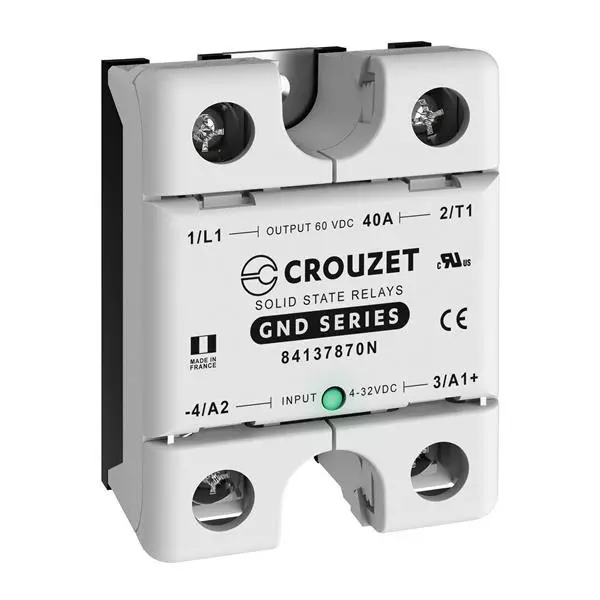 Crouzet GND Series Single Phase Relays Panel Mount 40 A Load Current Rating, 84137870N