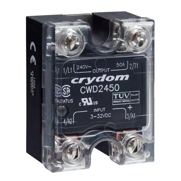Crydom CW24 Series Solid State Relays Panel Mount 50 A Load Current Rating, CWD2450P