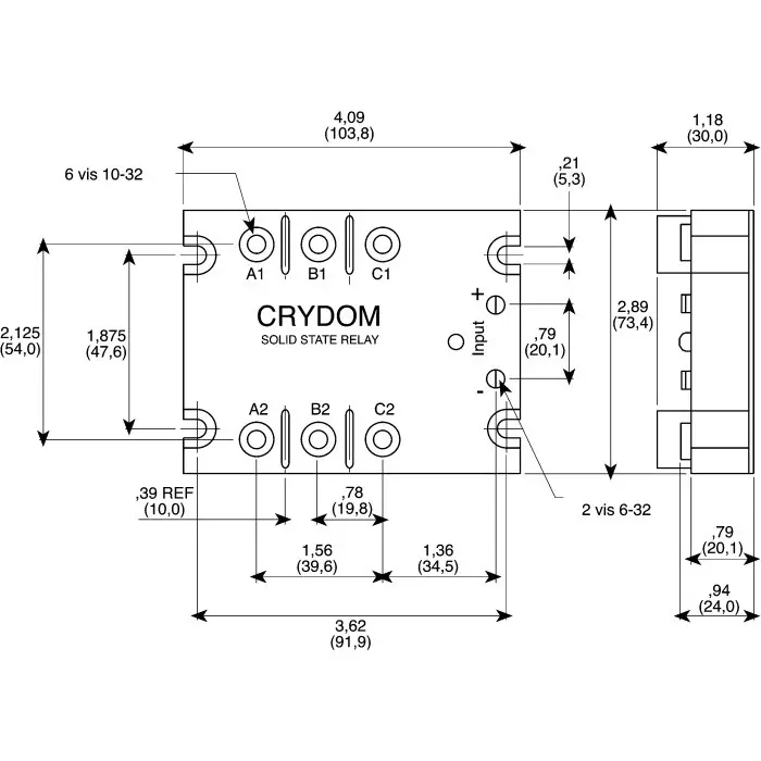 a53tp25d-sensata-crydom-sensata-crydom-53tp-series-solid-state-relay-25-a-rms-load-panel-mount-530-v-rms-load-280-v-rms-control-218-1915-rs