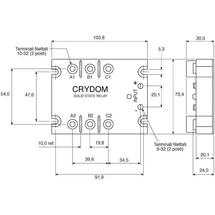 a53tp25d-sensata-crydom-sensata-crydom-53tp-series-solid-state-relay-25-a-rms-load-panel-mount-530-v-rms-load-280-v-rms-control-218-1915-rs
