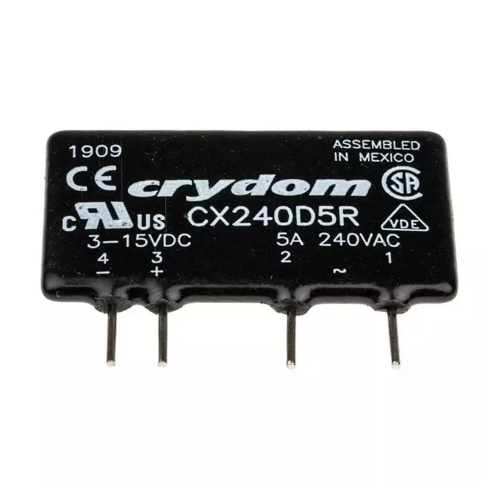 SENSATA/CRYDOM Solid State Relay CX Series 5 A Load PCB Mount 280 V AC 15 DC Control, CX240D5R