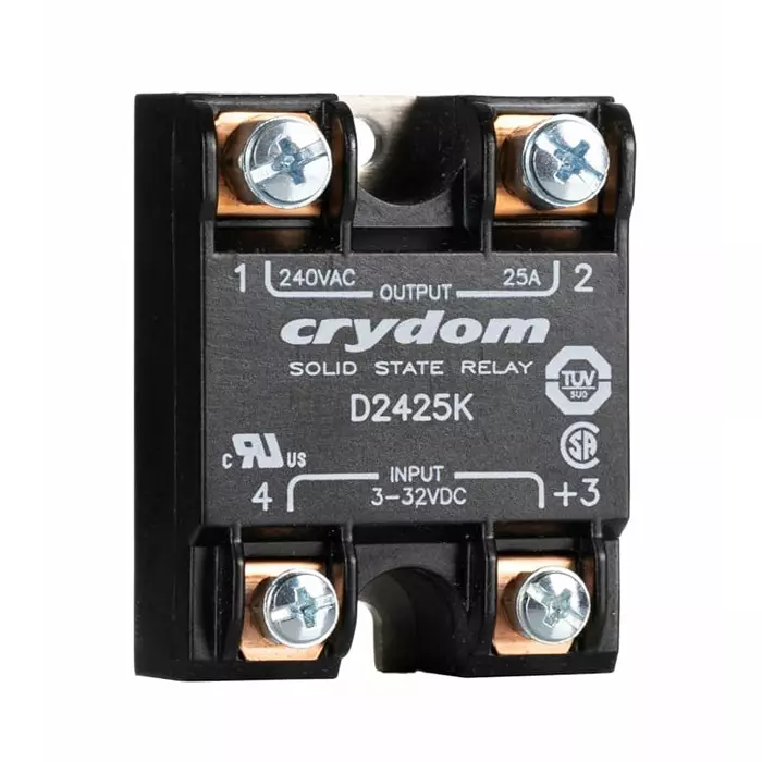 SENSATA/CRYDOM Solid State Relay Series 1 25 A RMS Load Panel Mount 280 V DC 32 Control, D2425K