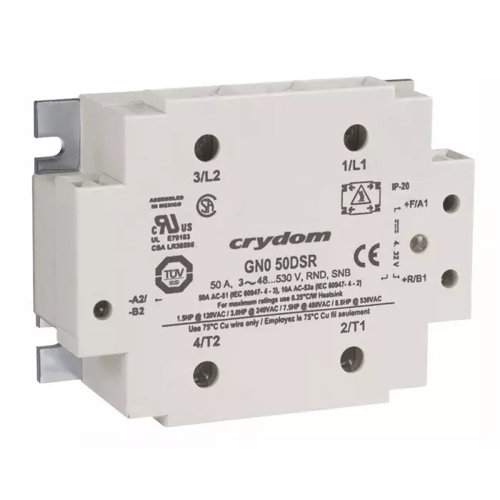 SENSATA/CRYDOM Solid State Relay GN0 Series 50 A Load Panel Mount 530 V rms 32 DC Control, GN050DSR