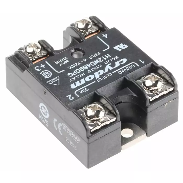 SENSATA/CRYDOM Solid State Relay 90 A Load Panel Mount 660 V AC 32 Control, H12WD4890PG