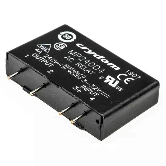 SENSATA/CRYDOM Solid State Relay 4 A RMS Load PCB Mount 280 V DC 32 Control, MP240D4