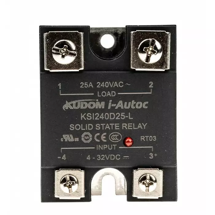 I-Autoc KSI Series Solid State Relay 25 A Load Panel Mount 280 V AC Load 32 V DC Control, KSI240D25-L
