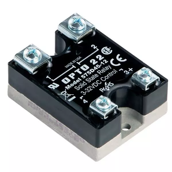 OPTO 22 DC Series Solid State Relays Panel Mount 45 A Load Current Rating, 575D45-12