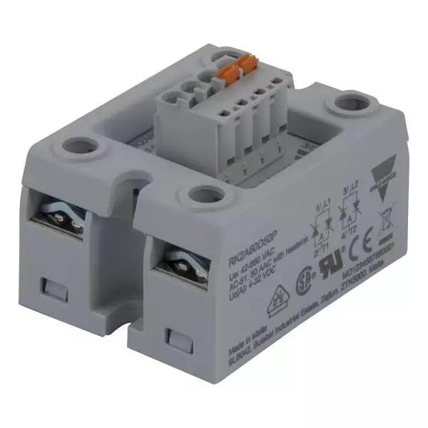 Carlo Gavazzi RK2 Series Solid State Relays Panel Mount 75 A Load Current Rating, RK2A60D75P