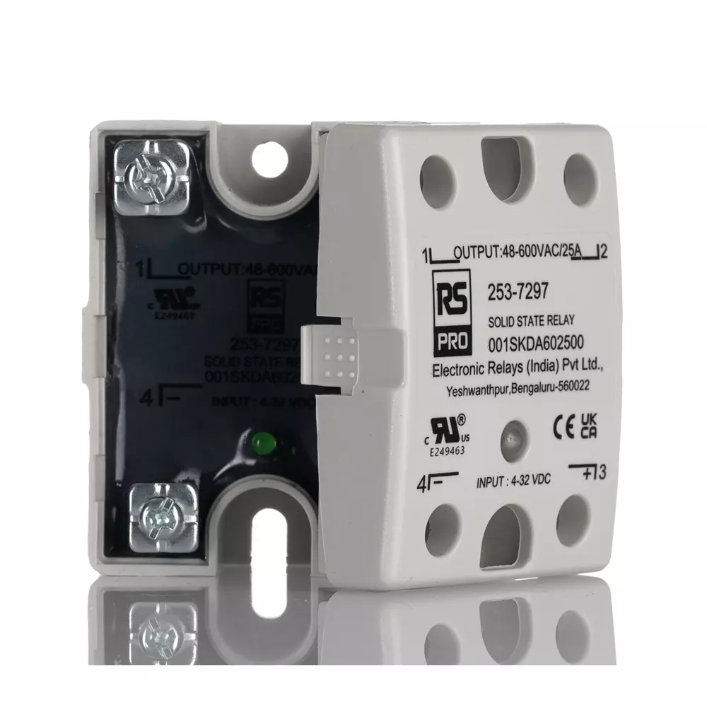 RS PRO Solid State Relay SPST 25 Amp Load Current 600 V RMS Load Voltage SCR Random, 2537297