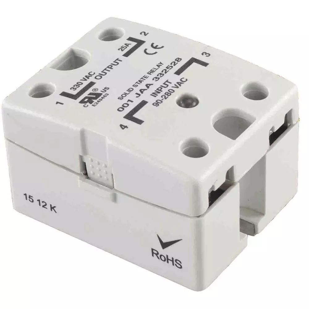 RS PRO Solid State Relay SPST 25 Amp Load Current 280 V RMS Load Voltage Triac Random, 2537280