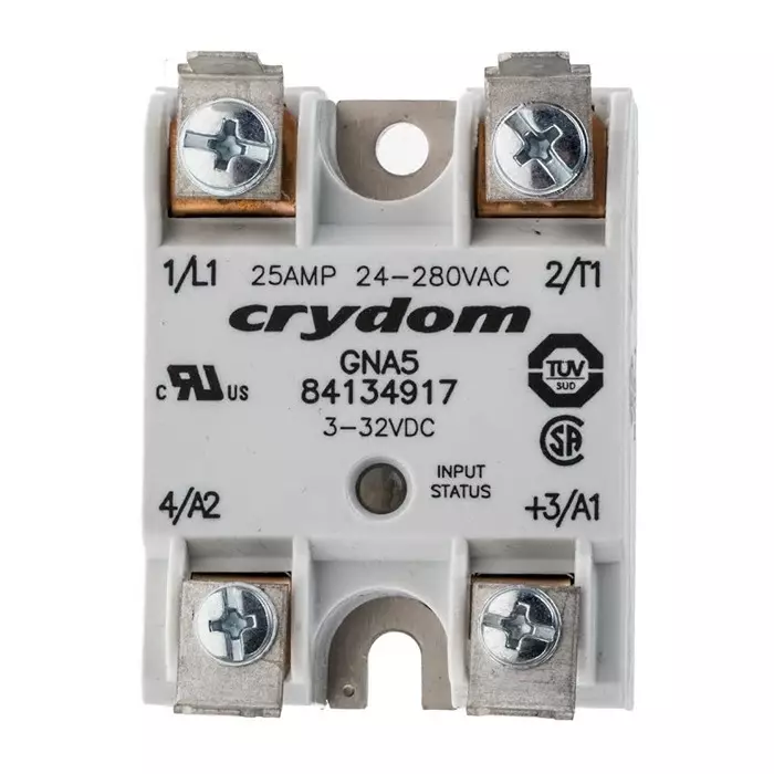 SENSATA/CRYDOM Solid State Relay GNA5 Series 25 A RMS Load Panel Mount 280 V AC 32 DC Control, 84134917