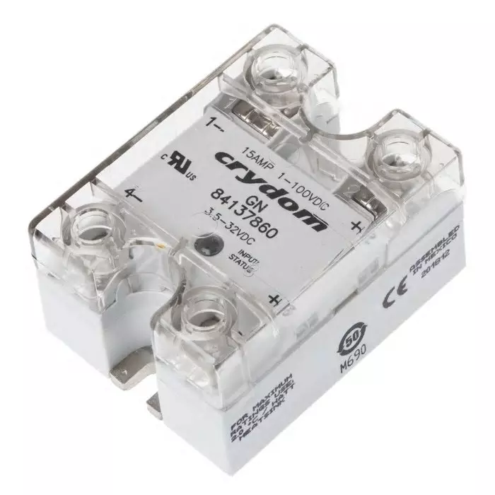 SENSATA/CRYDOM Solid State Relay GN Series 15 A Load Panel Mount 100 V DC 32 Control, 84137860