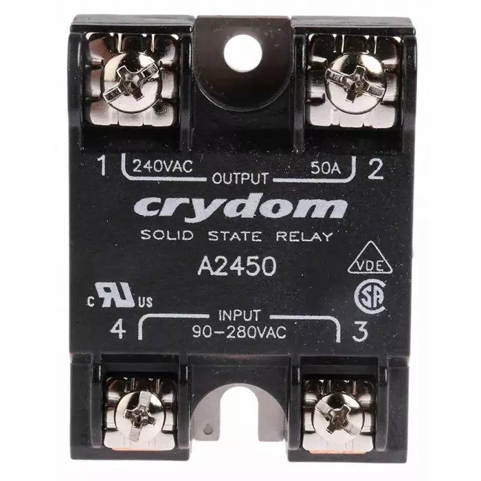 SENSATA/CRYDOM Solid State Relay 1 Series 50 A RMS Load Surface Mount 280 V Control, A2450