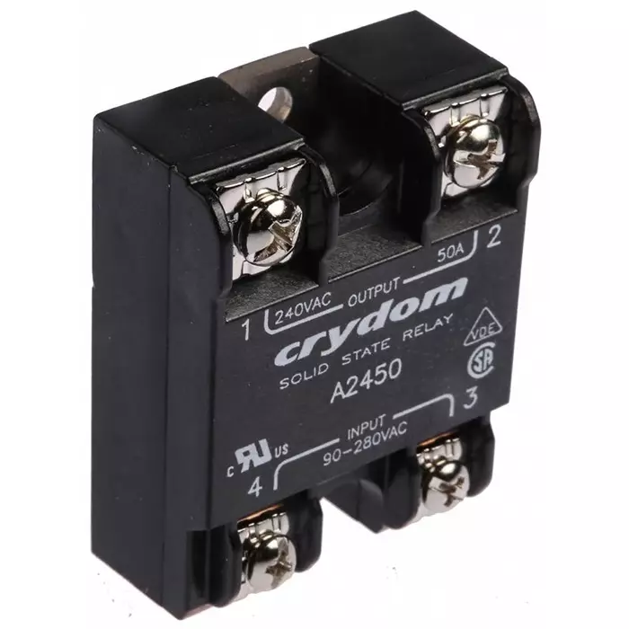 SENSATA/CRYDOM Solid State Relay 1 Series 50 A RMS Load Surface Mount 280 V Control, A2450