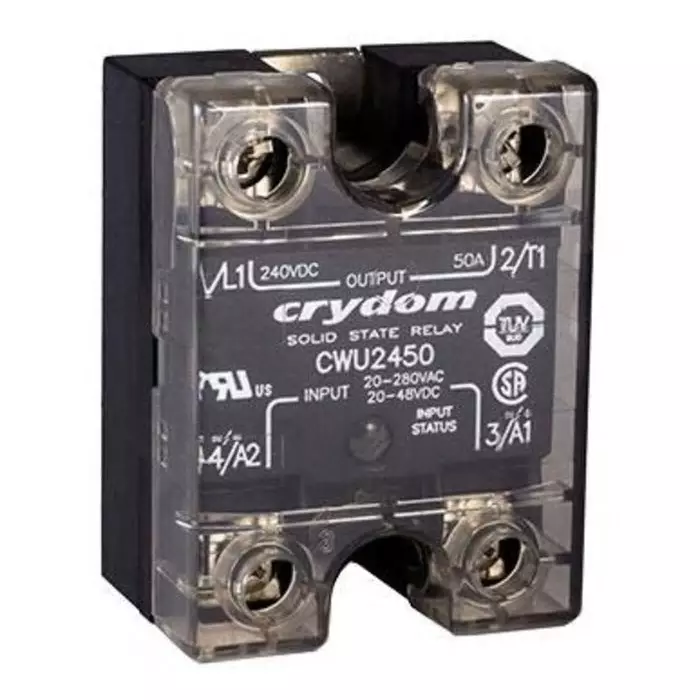 SENSATA/CRYDOM Solid State Relay CW24 Series 50 A Load Panel Mount 280 V AC 48 DC Control, CWU2450-10