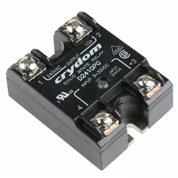 SENSATA/CRYDOM Solid State Relay Series 1 10 A Load Panel Mount 280 V rms 32 Control, D2410PG