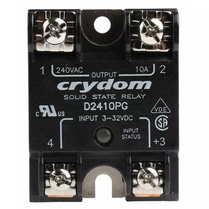 SENSATA/CRYDOM Solid State Relay Series 1 10 A Load Panel Mount 280 V rms 32 Control, D2410PG