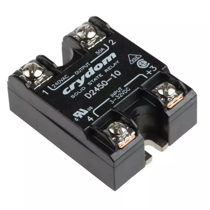 SENSATA/CRYDOM Solid State Relay 1 Series 50 A RMS Load Panel Mount 280 V 32 Control, D2450-10