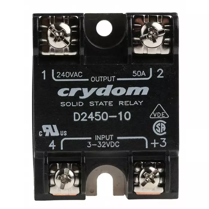 SENSATA/CRYDOM Solid State Relay 1 Series 50 A RMS Load Panel Mount 280 V 32 Control, D2450-10