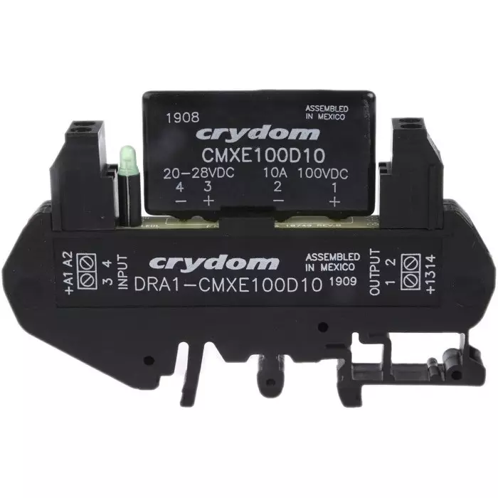 SENSATA/CRYDOM Solid State Interface Relay DRA Series 28 V DC Control 8 A Load DIN Rail Mount, DRA1-CMXE100D10