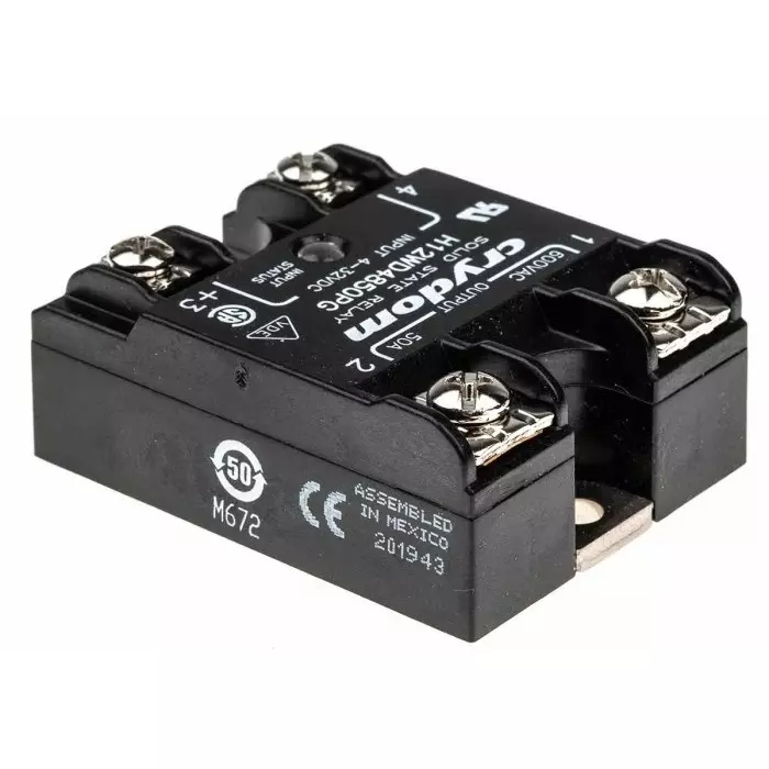 SENSATA/CRYDOM Solid State Relay H12WD Series 50 A Load Panel Mount 660 V AC 32 Control, H12WD4850PG