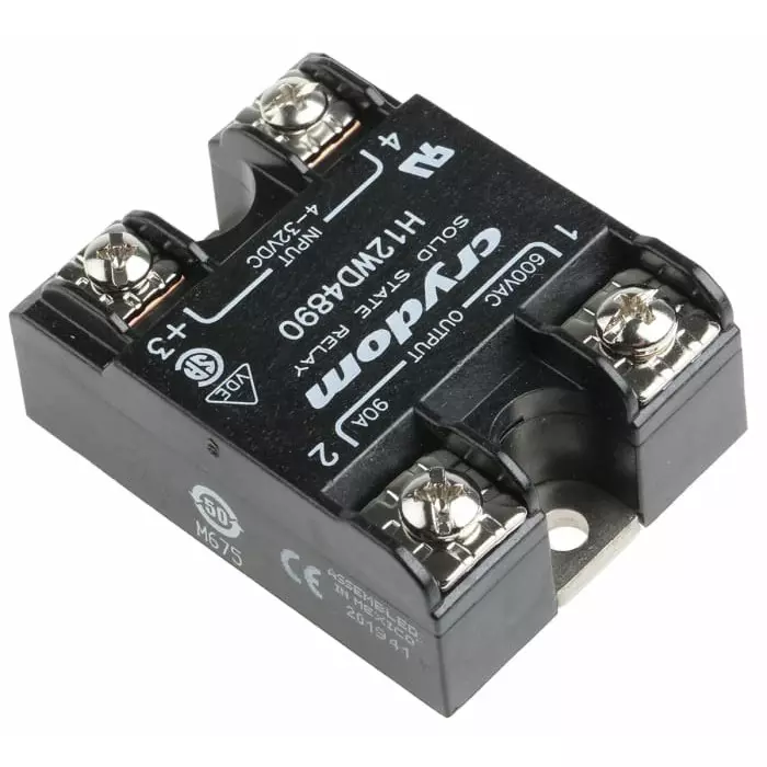 SENSATA/CRYDOM Solid State Relay H1 Series 90 A Load Panel Mount 660 V AC 32 Control, H12WD4890