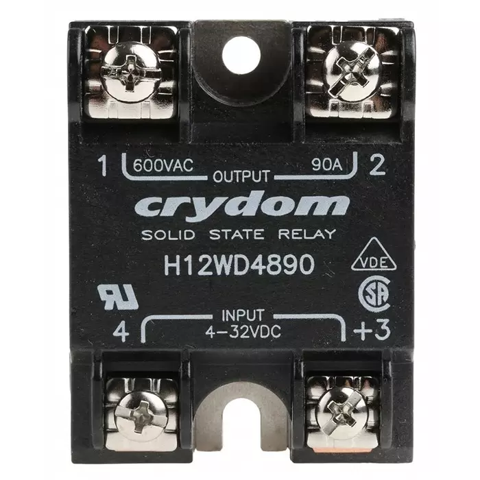 SENSATA/CRYDOM Solid State Relay H1 Series 90 A Load Panel Mount 660 V AC 32 Control, H12WD4890