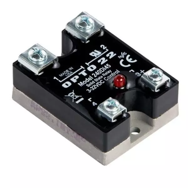 OPTO 22 DC Series Solid State Relays Panel Mount 45 A Load Current Rating, 240Di45