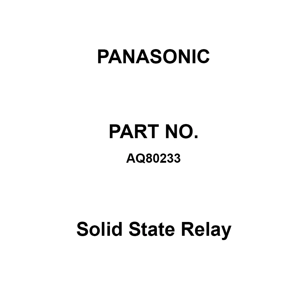 Panasonic Solid State Relay Input side: DC12 V Rated Voltage, AQ80233 (Pack of 20 Pcs)