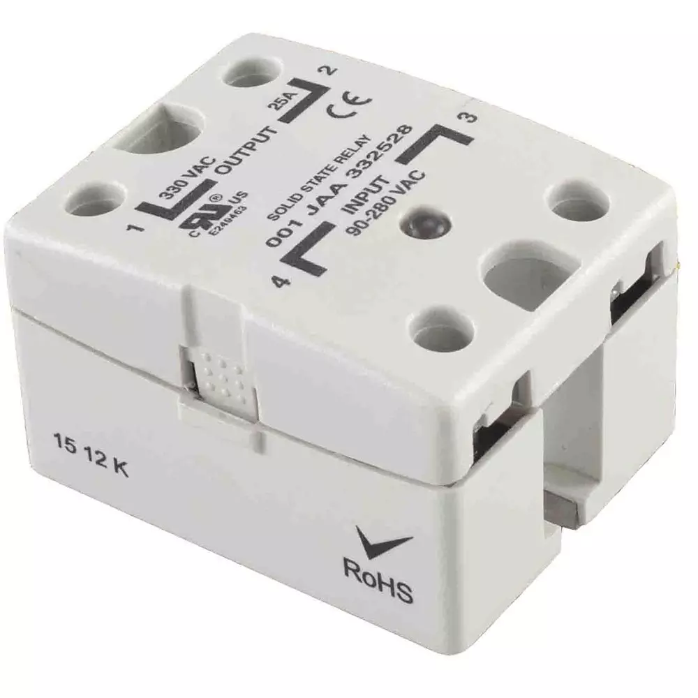RS PRO Solid State Relay SPST 10 Amp Load Current 480 V RMS Load Voltage SCR Zero Cross, 2537288