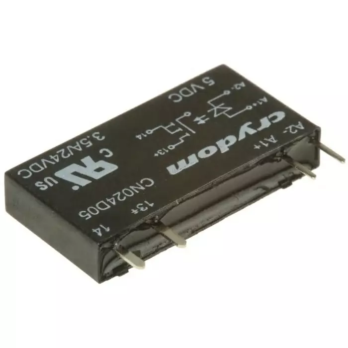 SENSATA/CRYDOM Solid State Relay 3.5 A Load PCB Mount 24 V DC 12 Control, CN024D05