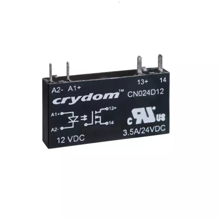 SENSATA/CRYDOM Solid State Relay 3.5 A Load PCB Mount 24 V DC 12 Control, CN024D05