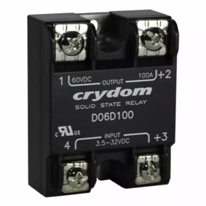 SENSATA/CRYDOM Solid State Relay D06D Series 100 A Load Surface Mount 60 V DC 32 Control, D06D100