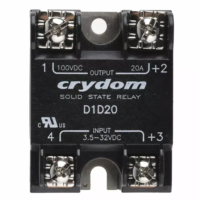 SENSATA/CRYDOM Solid State Relay 20 A Load Surface Mount 100 V 32 Control, D1D20